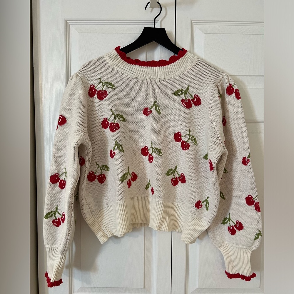 Cherry Print Sweater